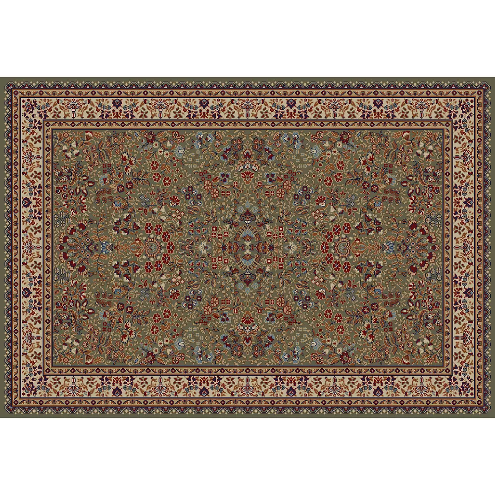 Merinos Sarouk Floral Framed Rug - 5'3'' X 7'7'' 3 Merinos Sarouk Floral Framed Rug - 5'3'' X 7'7''