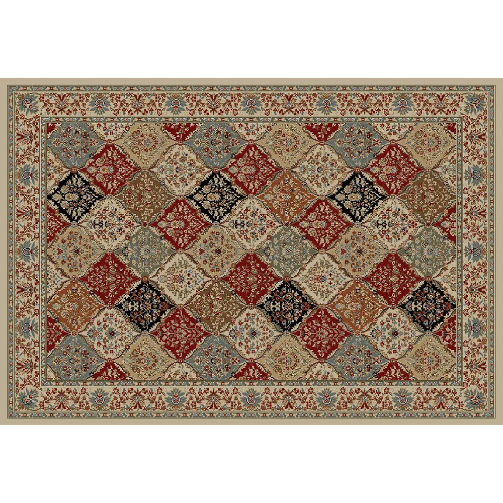 Merinos Bakhtiar Floral Framed Rug 3 Merinos Bakhtiar Floral Framed Rug
