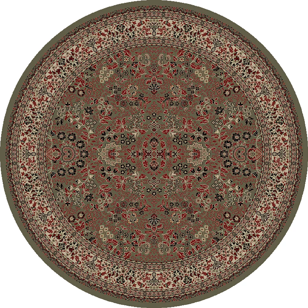 Merinos Sarouk Floral Framed Rug 4 Merinos Sarouk Floral Framed Rug - Image 2