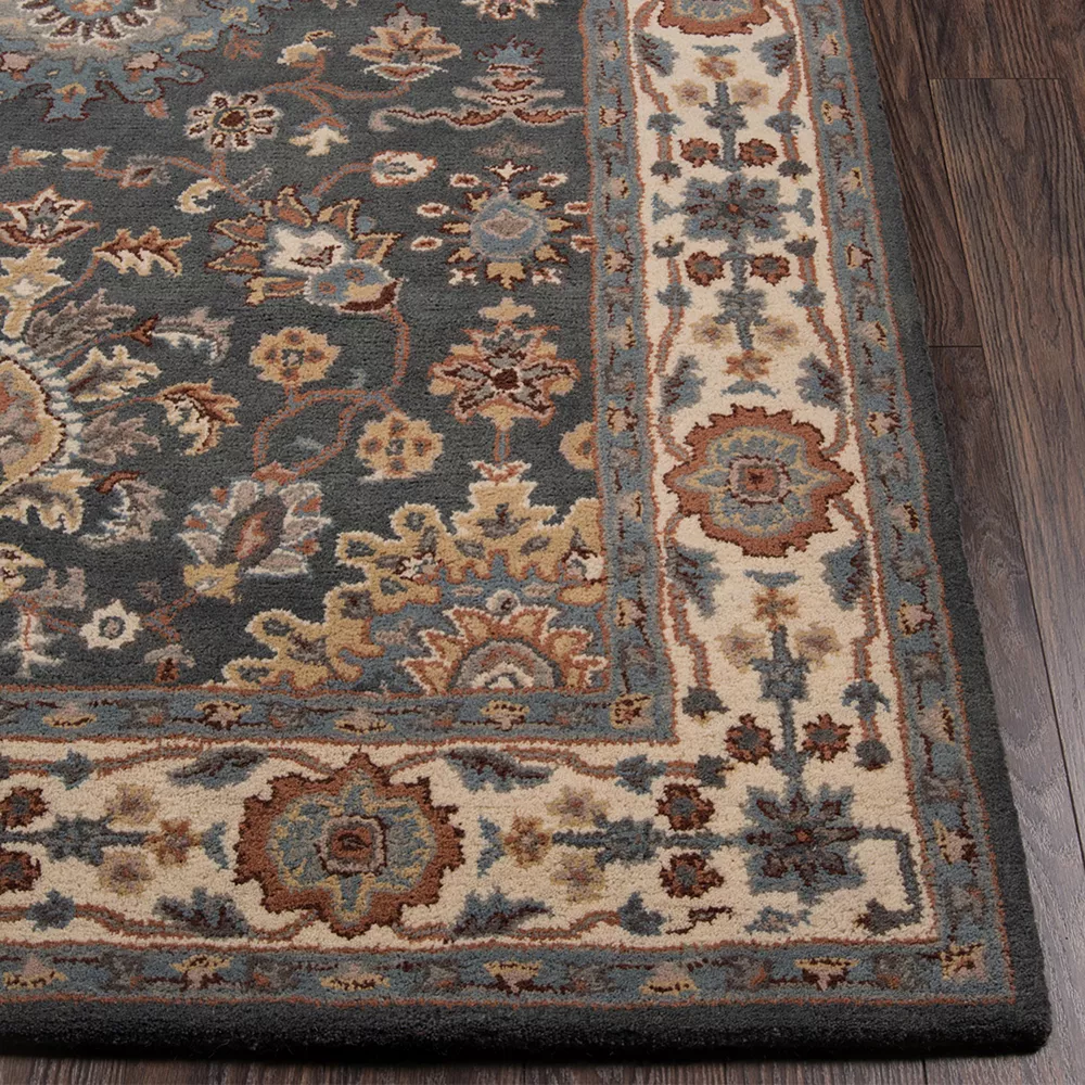 Momeni Tudor Ewan Framed Floral Wool Rug 4 Momeni Tudor Ewan Framed Floral Wool Rug - Image 2