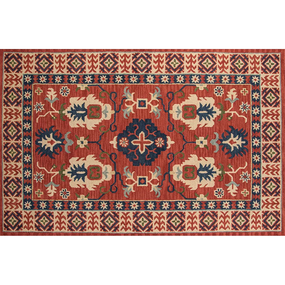 Momeni Tangier Coby Framed Floral Wool Rug 3 Momeni Tangier Coby Framed Floral Wool Rug