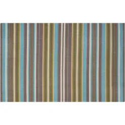 Waverly Sun N' Shade Paddock Shawl Striped Indoor Outdoor Rug