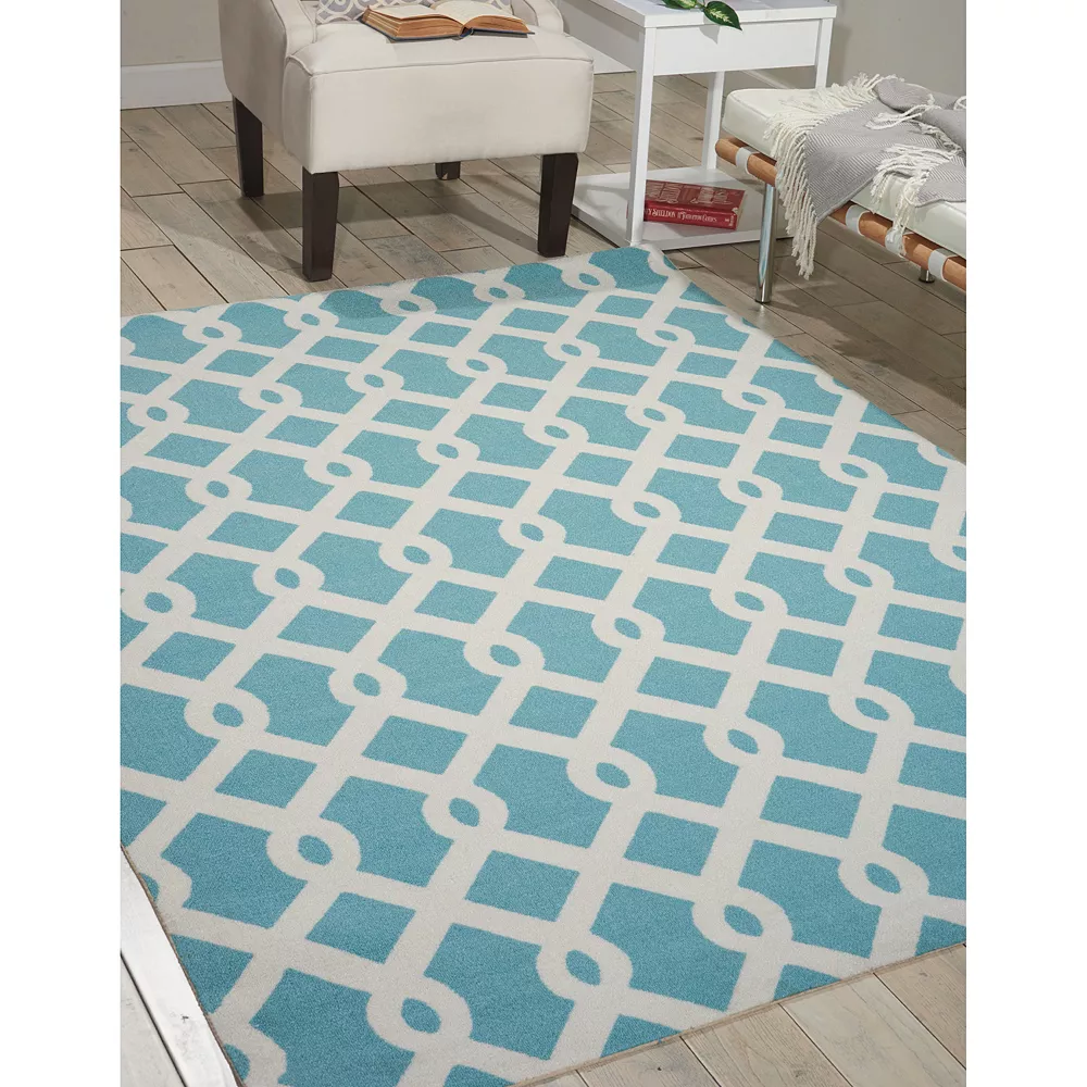 Waverly Sun N' Shade Ellis Geometric Indoor Outdoor Rug 3 Waverly Sun N' Shade Ellis Geometric Indoor Outdoor Rug - Image 2