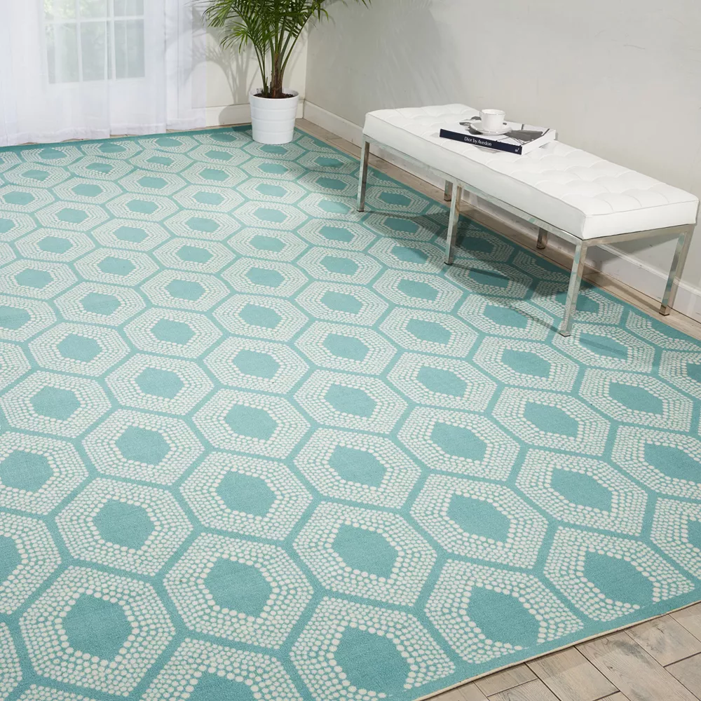 Waverly Sun N' Shade Bubbly Geometric Indoor Outdoor Rug 4 Waverly Sun N' Shade Bubbly Geometric Indoor Outdoor Rug - Image 2