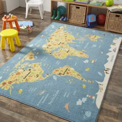 Alternative view of Mohawk Home Mohawk® Home Kids Interactive Prismatic Animal Map EverStrand Rug