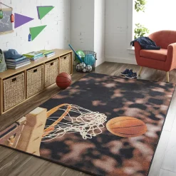 Mohawk Home Mohawk® Home Kids Prismatic Basketball Hoop EverStrand Rug -Mohawk shop 3566248 ALT