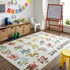 Alternative view of Mohawk Home Mohawk® Home Kids Interactive Prismatic Alphabet Zoo EverStrand Rug