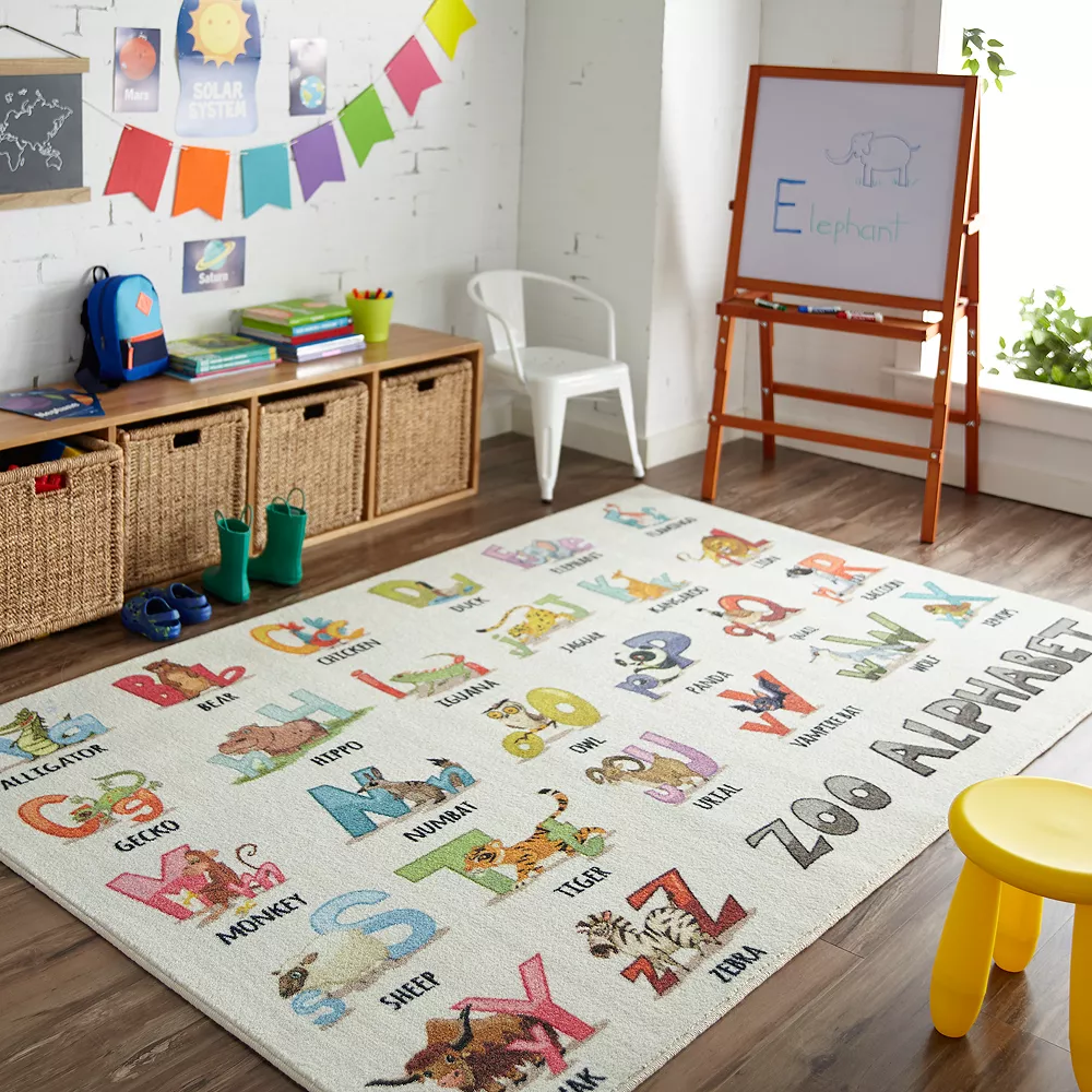 Mohawk Home Mohawk® Home Kids Interactive Prismatic Alphabet Zoo EverStrand Rug 4 Mohawk Home Mohawk® Home Kids Interactive Prismatic Alphabet Zoo EverStrand Rug - Image 2