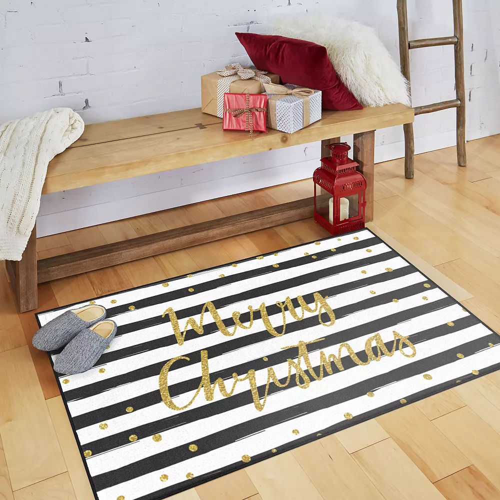 Mohawk Home Mohawk® Home Prismatic Christmas Stripe Black/White 7 Mohawk Home Mohawk® Home Prismatic Christmas Stripe Black/White - Image 5