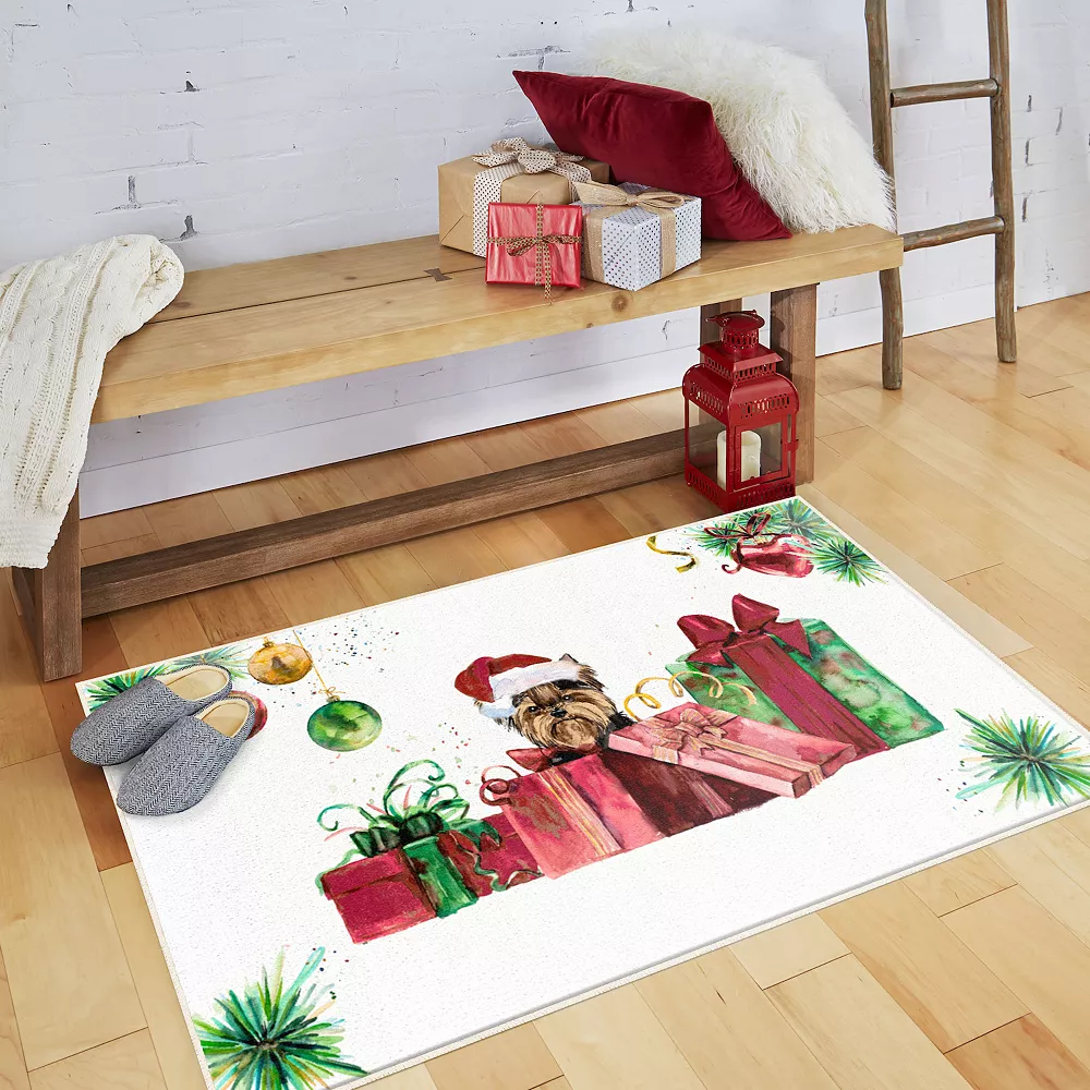 Mohawk Home Mohawk® Home Prismatic Santa Yorkie Rug 7 Mohawk Home Mohawk® Home Prismatic Santa Yorkie Rug - Image 5