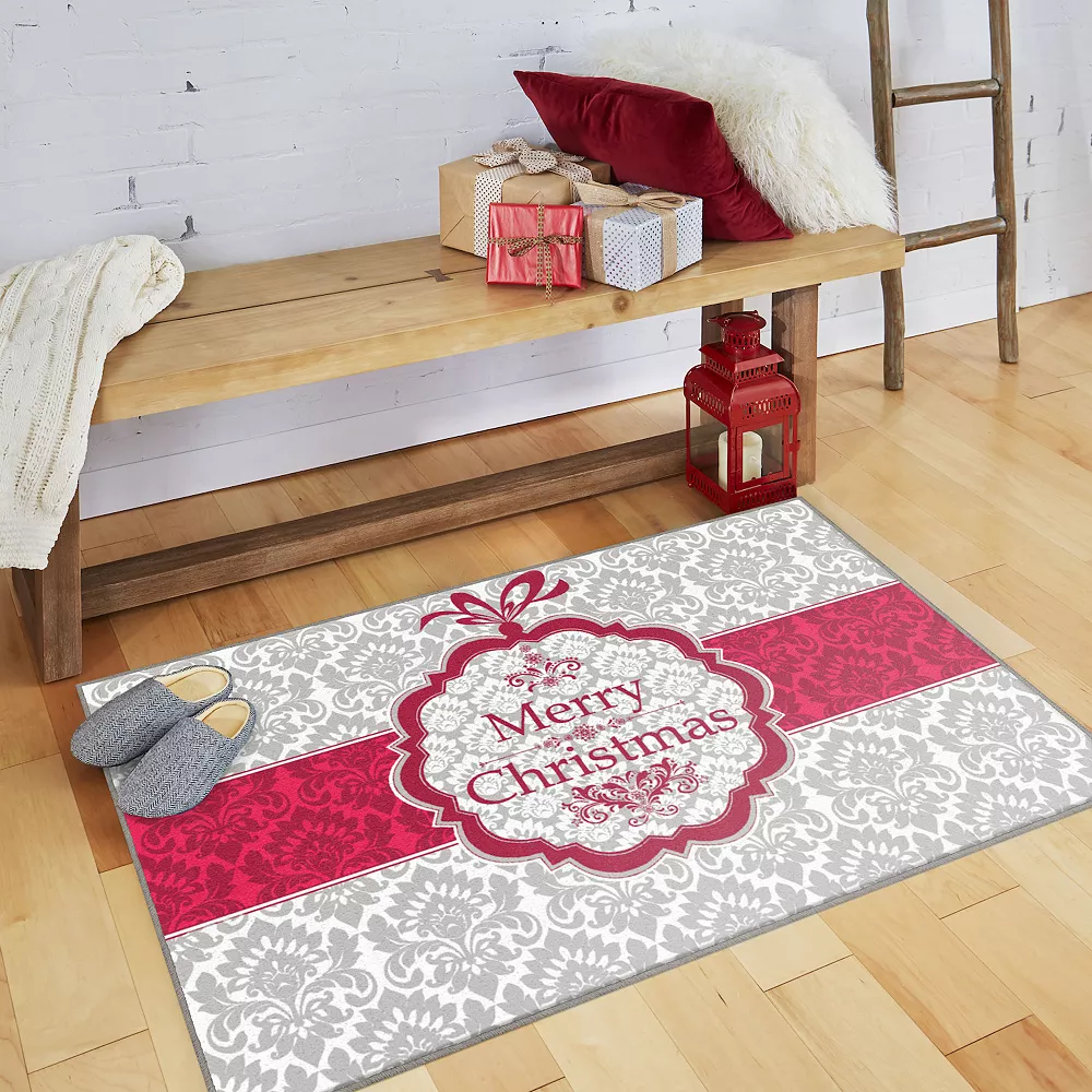 Mohawk Home Mohawk® Home Prismatic Christmas Damask Rug 4 Mohawk Home Mohawk® Home Prismatic Christmas Damask Rug - Image 2