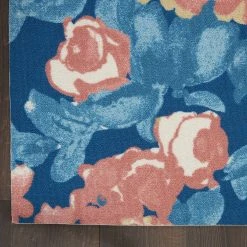 Waverly Sun N' Shade Floral Fun Blue Outdoor Rug -Mohawk shop 5155414 ALT4