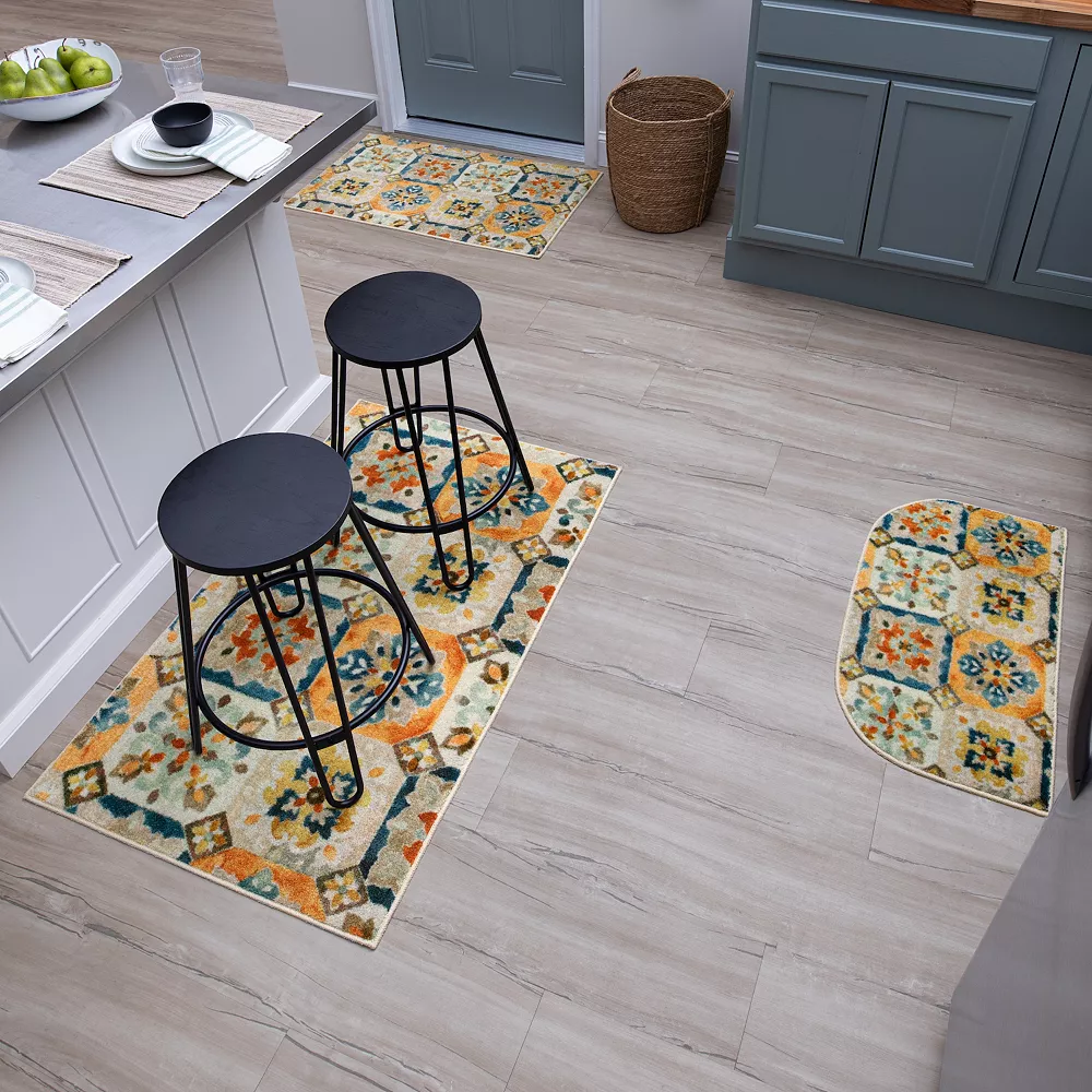 Mohawk Home Mohawk® Home Watercolor Tiles Accent Kitchen Rug 8 Mohawk Home Mohawk® Home Watercolor Tiles Accent Kitchen Rug - Image 6