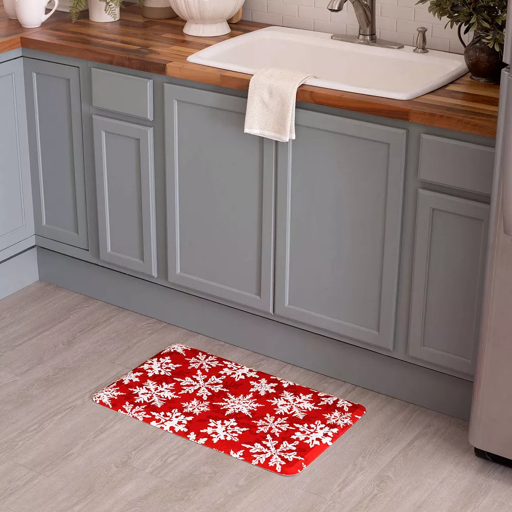 Mohawk Home Mohawk® Home Snowflakes Cushioned Kitchen Mat 4 Mohawk Home Mohawk® Home Snowflakes Cushioned Kitchen Mat - Image 2