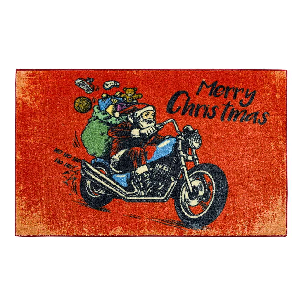 Mohawk Home Mohawk® Home Motorcycle Santa Rug 3 Mohawk Home Mohawk® Home Motorcycle Santa Rug