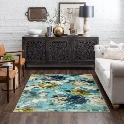 Mohawk Home Mohawk® Home Hydrangea Blooms Aqua Area Rug -Mohawk shop 5576253 ALT
