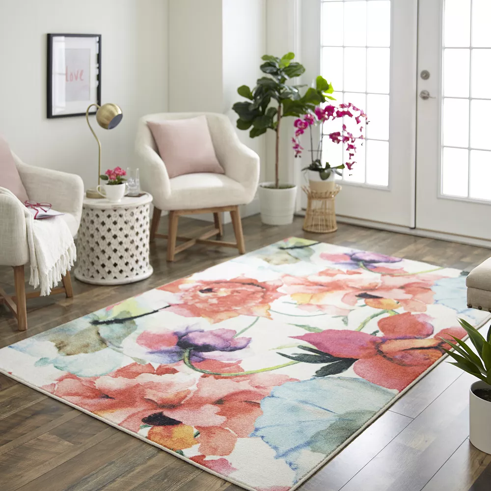 Mohawk Home Mohawk® Home Watercolor Bouquet Multi Area Rug 4 Mohawk Home Mohawk® Home Watercolor Bouquet Multi Area Rug - Image 2