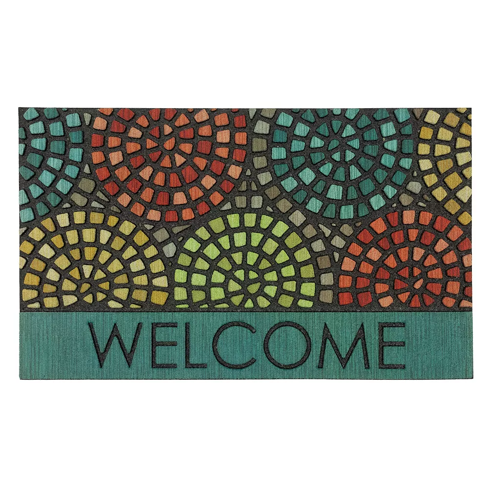 Mohawk Home Mohawk® Home Tile Spiral Medallions "Welcome" Doormat - 18'' X 30'' 3 Mohawk Home Mohawk® Home Tile Spiral Medallions "Welcome" Doormat - 18'' X 30''