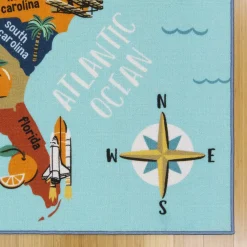 Gertmenian Teach Me Education USA Map 6'2'' X 9'6'' Rug -Mohawk shop 5984177 ALT3